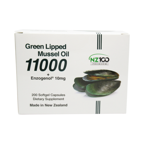 NZ100 초록입홍합 오일 11000 + 엔조제놀 10mg 200캡슐
