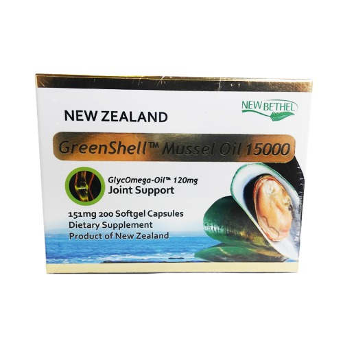 NZ100 초록입홍합 오일 15000 151mg 200캡슐