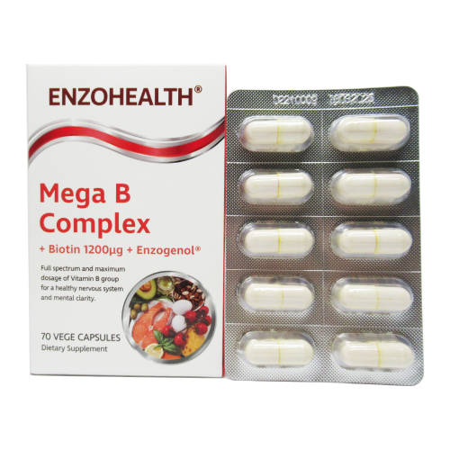 엔조헬스 메가 B 콤플렉스 + 비오틴 + 엔조제놀 70캡슐