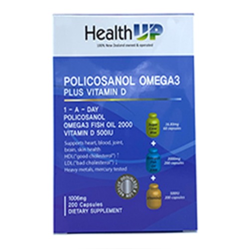 헬스업 폴리코사놀 오메가3 플러스 비타민D 200캡슐